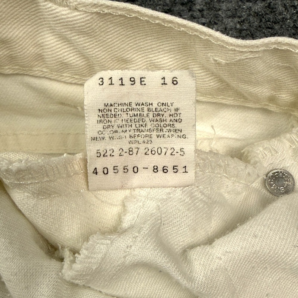 Vintage Levi's 550 Relaxed Fit Jeans 40550-8651 Men's W34 L30 White USA 1987 - Picture 7 of 16